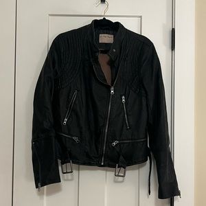 Free People | Leather Jacket with Belt